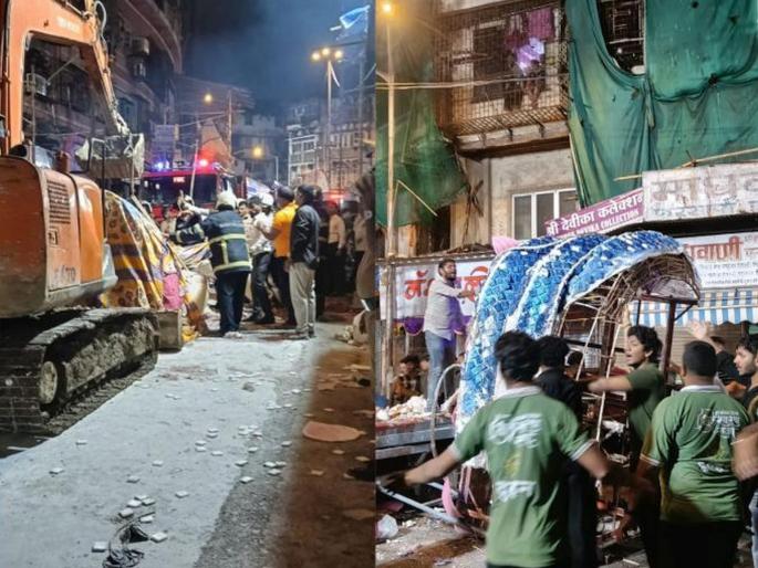 मुंबईत गणेशमूर्ती कोसळून दोघांचा मृत्यू; पाच जखमी, भुलेश्वरमध्ये आगमन सोहळ्यादरम्यान दुर्घटना