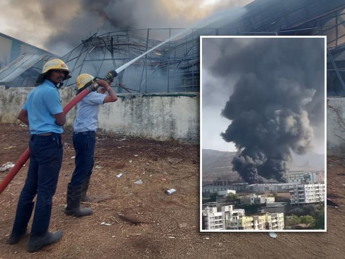 Katraj A massive fire broke out at an electric vehicle manufacturing company; spare parts, batteries of the vehicles were burnt to ashes. | Katraj - इलेक्ट्रिक वाहन निर्मिती कंपनीला लागली भीषण आग;आगीत वाहनांचे सुटे भाग, बॅटरी, जळून खाक Katraj A massive fire broke out at an electric vehicle manufacturing company; spare parts, batteries of the vehicles were burnt to ashes. | Katraj - इलेक्ट्रिक वाहन निर्मिती कंपनीला लागली भीषण आग;आगीत वाहनांचे सुटे भाग, बॅटरी, जळून खाक