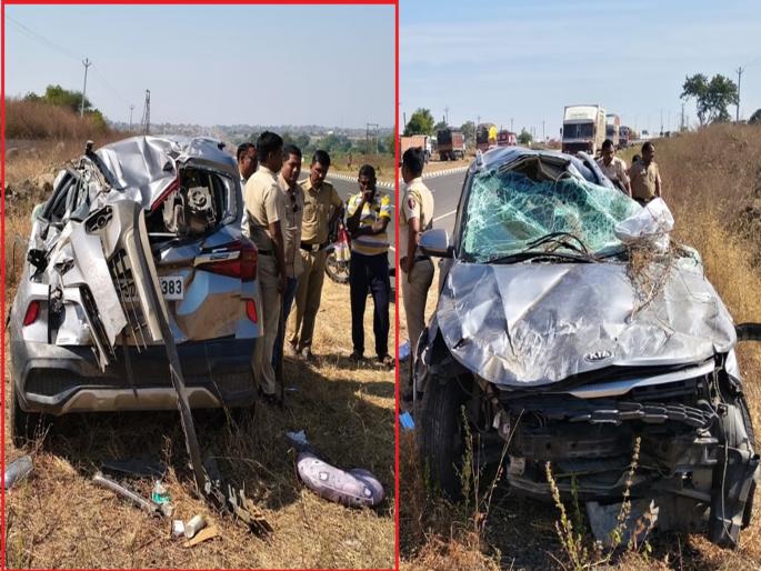 Odisha devotees' car overturns on Kalmanuri Bypass; Two devotees died, three injured | ओडिसातील भाविकांची कार कळमनुरीजवळ उलटली; आईसह चिमुरडीचा मृत्यू, तिघे जखमी Odisha devotees' car overturns on Kalmanuri Bypass; Two devotees died, three injured | ओडिसातील भाविकांची कार कळमनुरीजवळ उलटली; आईसह चिमुरडीचा मृत्यू, तिघे जखमी