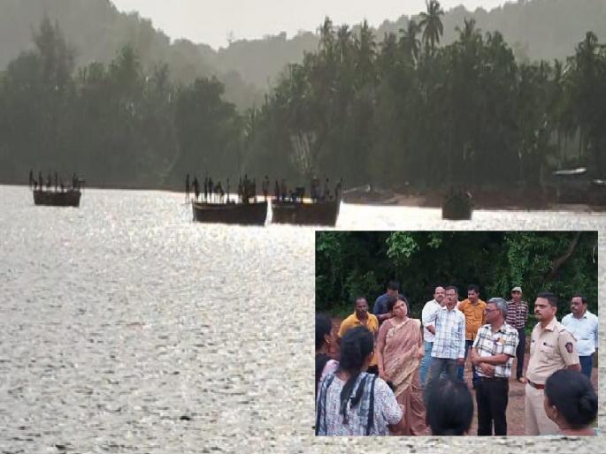 Unauthorized sand mining in Kalaval bay basin, action taken against four boats | Sindhudurg: कालावल खाडीपात्रात अनधिकृत वाळू उत्खनन, चार बोटींवर कारवाई  Unauthorized sand mining in Kalaval bay basin, action taken against four boats | Sindhudurg: कालावल खाडीपात्रात अनधिकृत वाळू उत्खनन, चार बोटींवर कारवाई