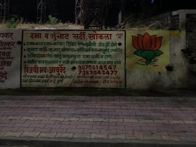 The headache of the administration will be the 'lotus' of the wall in Pune city | पुणे शहरातील भिंतींवरचे ‘ कमळ ’ ठरणार प्रशासनाची डोकेदुखी The headache of the administration will be the 'lotus' of the wall in Pune city | पुणे शहरातील भिंतींवरचे ‘ कमळ ’ ठरणार प्रशासनाची डोकेदुखी