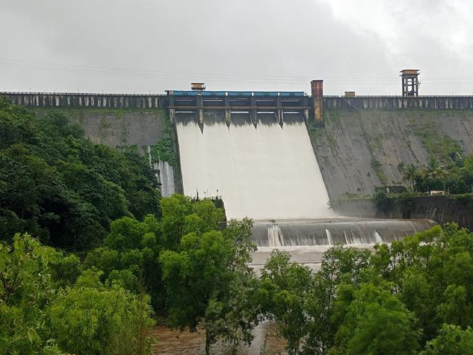 Discharge of 9100 cusecs from Kalammawadi dam, 85.93 percent water storage | Kolhapur: काळम्मावाडीतून ९१०० क्युसेकने विसर्ग, धरणात ८५.९३ टक्के पाणीसाठा Discharge of 9100 cusecs from Kalammawadi dam, 85.93 percent water storage | Kolhapur: काळम्मावाडीतून ९१०० क्युसेकने विसर्ग, धरणात ८५.९३ टक्के पाणीसाठा
