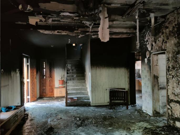 Short circuit causes fire in house in Kankavali; Loss of lakhs | शॉर्ट सर्किटने कणकवलीत घराला आग; लाखोंचे नुकसान