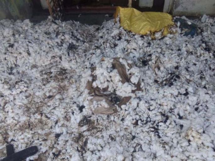 70,000 cotton yarn in Sonvad | सोनवद येथील आगीत 70 हजारांचा कापूस खाक 70,000 cotton yarn in Sonvad | सोनवद येथील आगीत 70 हजारांचा कापूस खाक