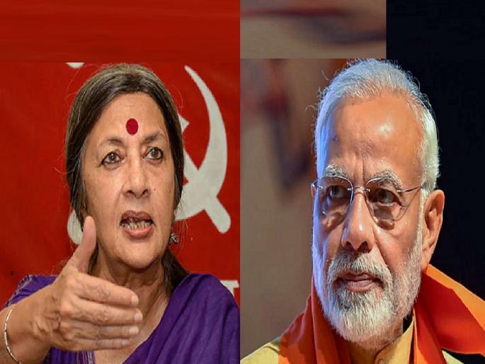 Narendra Modi ploy to tarnish unity, Brinda Karat criticizes the central government | Brinda Karat: एकात्मता धुळीस मिळविण्याचा मोदींचा डाव, वृंदा करातांचा केंद्र सरकारवर घणाघात Narendra Modi ploy to tarnish unity, Brinda Karat criticizes the central government | Brinda Karat: एकात्मता धुळीस मिळविण्याचा मोदींचा डाव, वृंदा करातांचा केंद्र सरकारवर घणाघात