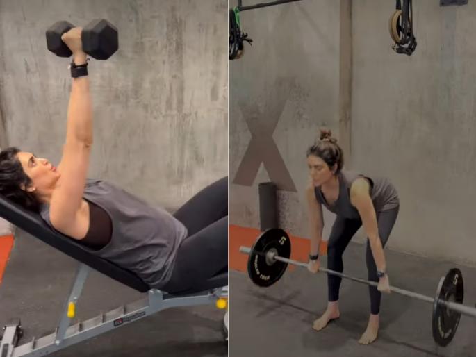 actress karishma tanna heavy workout in pregnancy netizens trolled her and gave advice | वयाच्या ४२ व्या प्रेग्नंट, तरी जिममध्ये हेवी वर्कआउट करतेय अभिनेत्री; नेटकऱ्यांनी दिला सल्ला actress karishma tanna heavy workout in pregnancy netizens trolled her and gave advice | वयाच्या ४२ व्या प्रेग्नंट, तरी जिममध्ये हेवी वर्कआउट करतेय अभिनेत्री; नेटकऱ्यांनी दिला सल्ला