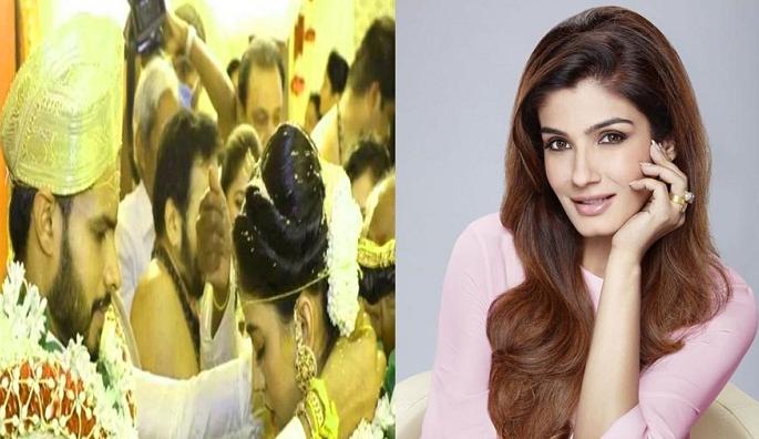 raveena tandon reaction on karnataka former cm hd kumaraswamy son nikhil wedding amid coronavirus lockdown-ram | Lockdown : कुमारस्वामी पुत्राच्या शाही लग्नावर रवीना टंडनचे ट्विट, वाचा काय म्हणाली? raveena tandon reaction on karnataka former cm hd kumaraswamy son nikhil wedding amid coronavirus lockdown-ram | Lockdown : कुमारस्वामी पुत्राच्या शाही लग्नावर रवीना टंडनचे ट्विट, वाचा काय म्हणाली?