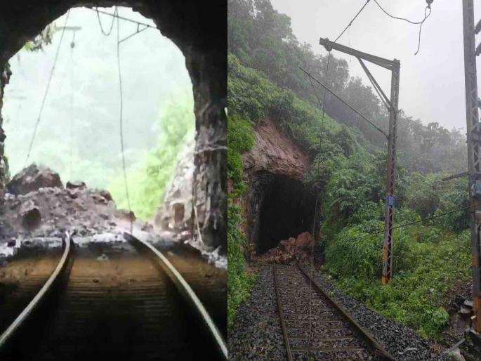 Railway services disrupted due to crack in Kasara railway ghat; | कसारा रेल्वे घाटात दरड कोसळल्याने रेल्वे सेवा विस्कळीत; रेल्वे सेवा विस्कळीत झाल्याने पर्यटकांचा हिरमोड Railway services disrupted due to crack in Kasara railway ghat; | कसारा रेल्वे घाटात दरड कोसळल्याने रेल्वे सेवा विस्कळीत; रेल्वे सेवा विस्कळीत झाल्याने पर्यटकांचा हिरमोड