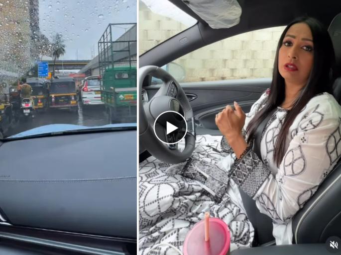 kashmera shah stuck in traffic in malad says how many people stay here she frustrated as her car move ahead olny 10 inches | मालाडमध्ये इतके लोक राहतात? ट्रॅफिकला कंटाळून कश्मीरा शाहने शेअर केला मजेशीर व्हिडीओ