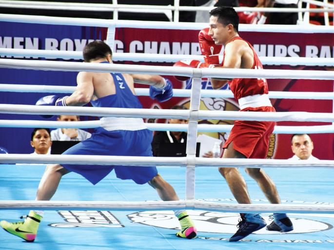 Asian Boxing: Kavinder Pushes To World Winner Carrot | आशियाई बॉक्सिंग: कविंदरने विश्वविजेत्या कैराटला दिला धक्का Asian Boxing: Kavinder Pushes To World Winner Carrot | आशियाई बॉक्सिंग: कविंदरने विश्वविजेत्या कैराटला दिला धक्का