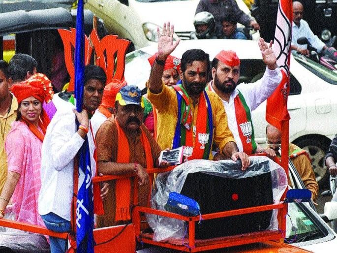 Maharashtra Election 2019: Kelkar's promotional rally in compensation | Maharashtra Election 2019: भरपावसात केळकर यांची प्रचाररॅली