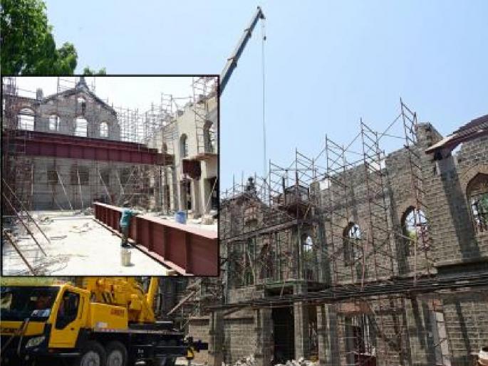 Work on Keshavrao Bhosale Theatre is progressing at a fast pace | Kolhapur: ‘केशवराव’चे काम जलदगतीने; पण क्रांतिदिनाचा मुहुर्त हुकणार Work on Keshavrao Bhosale Theatre is progressing at a fast pace | Kolhapur: ‘केशवराव’चे काम जलदगतीने; पण क्रांतिदिनाचा मुहुर्त हुकणार