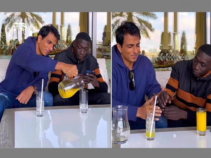 Sonu Sood and Khaby Lame Funny Video goes viral | Sonu Sood आणि Khaby Lame मध्ये ऑन कॅमेरा 'तूतू-मैंमैं', पाहा मजेशीर Video... Sonu Sood and Khaby Lame Funny Video goes viral | Sonu Sood आणि Khaby Lame मध्ये ऑन कॅमेरा 'तूतू-मैंमैं', पाहा मजेशीर Video...