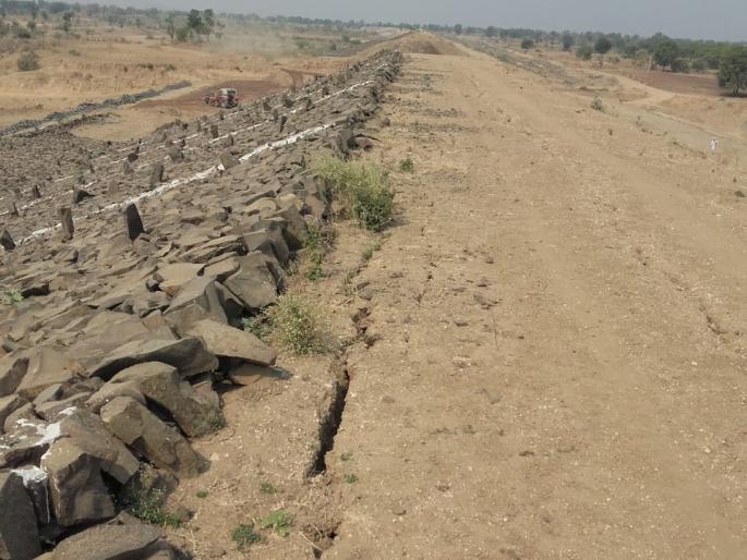 Lower Dnyan Ganga project's work not upto standard | निम्न ज्ञानगंगा प्रकल्पाच्या कामास निकृष्टतेचे ग्रहण!