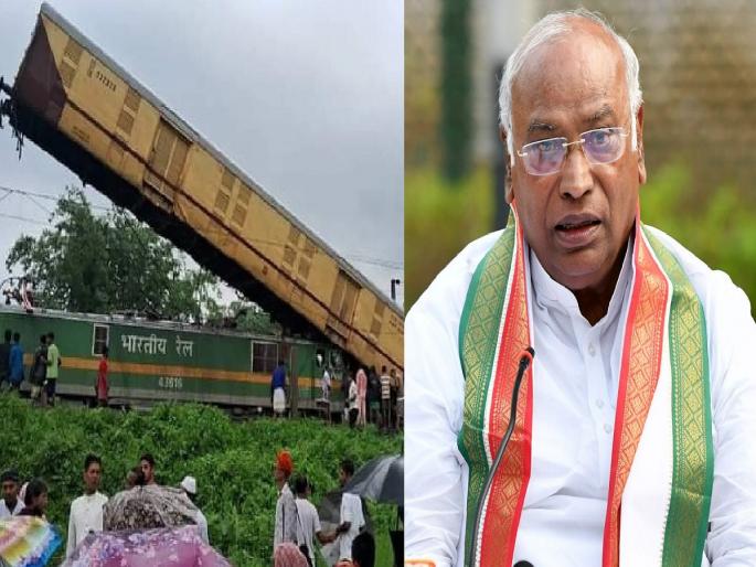West Bengal Train Accident: 'Using railways for self-promotion', Mallikarjun Kharge accuses Modi govt | 'स्वतःच्या प्रमोशनसाठी रेल्वेचा वापर', मल्लिकार्जुन खरगेंचा मोदी सरकारवर आरोप West Bengal Train Accident: 'Using railways for self-promotion', Mallikarjun Kharge accuses Modi govt | 'स्वतःच्या प्रमोशनसाठी रेल्वेचा वापर', मल्लिकार्जुन खरगेंचा मोदी सरकारवर आरोप