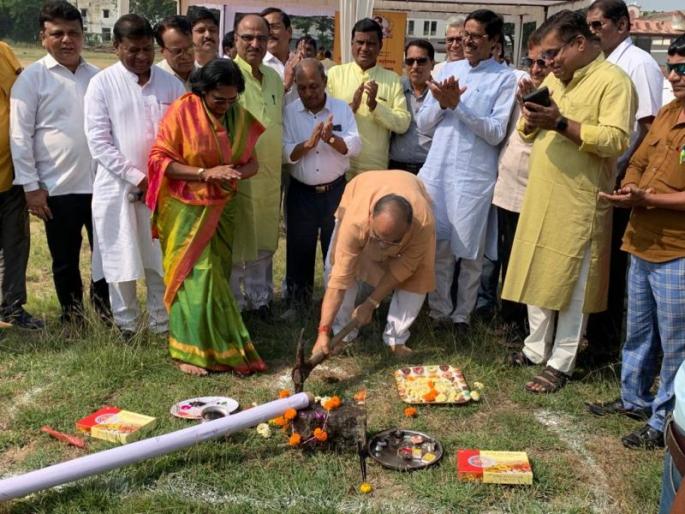 Bhoomi Pujan of the 'MP Cultural Festival' | ‘खासदार सांस्कृतिक महोत्सव’ स्थळाचे भूमिपूजन Bhoomi Pujan of the 'MP Cultural Festival' | ‘खासदार सांस्कृतिक महोत्सव’ स्थळाचे भूमिपूजन