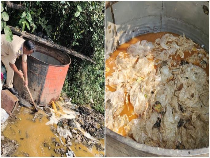 nimgaon gavthi hatbhatti chemicals destroyed khed police | खेड पोलिसांची धडक कारवाई; छापा मारून नष्ट केले गावठी दारू बनविण्याचे कच्चे रसायन nimgaon gavthi hatbhatti chemicals destroyed khed police | खेड पोलिसांची धडक कारवाई; छापा मारून नष्ट केले गावठी दारू बनविण्याचे कच्चे रसायन