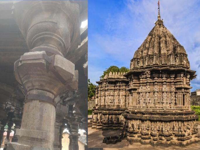 Cracks have appeared in the stonework of the Kopeshwar temple in Khidrapur Kolhapur district | Kolhapur: खिद्रापूर मंदिराच्या दगडी बांधकामाला तडे, सातव्या ते आठव्या शतकातील अद्भुत मंदिर  Cracks have appeared in the stonework of the Kopeshwar temple in Khidrapur Kolhapur district | Kolhapur: खिद्रापूर मंदिराच्या दगडी बांधकामाला तडे, सातव्या ते आठव्या शतकातील अद्भुत मंदिर