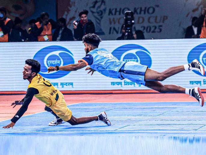 Kho-Kho World Cup 2025 Indian Men Women both teams continue to dominate with reaching into the semi-finals | खो-खो विश्वचषक २०२५ : महिला, पुरुष संघाचा दबदबा कायम! दिमाखात गाठली उपांत्य फेरी Kho-Kho World Cup 2025 Indian Men Women both teams continue to dominate with reaching into the semi-finals | खो-खो विश्वचषक २०२५ : महिला, पुरुष संघाचा दबदबा कायम! दिमाखात गाठली उपांत्य फेरी