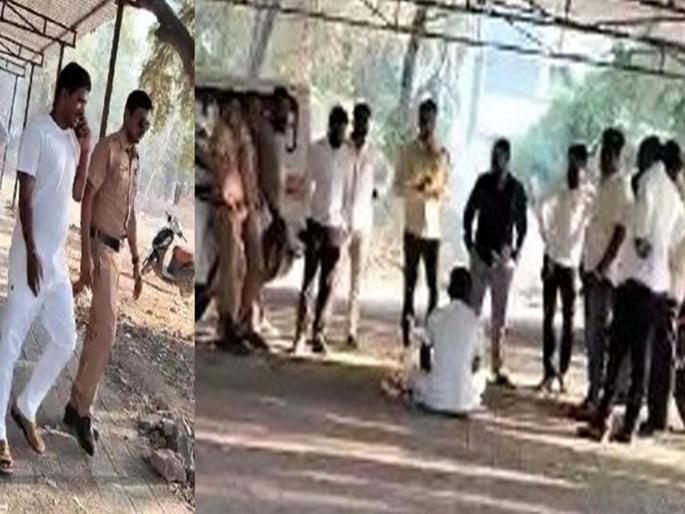 Two Chakalamba policemen suspended for helping notorious gangster Khokya Bhosale | कुख्यात गुंड खोक्या भोसलेला मदत भोवली; चकलांब्याचे दोन पोलिस निलंबित