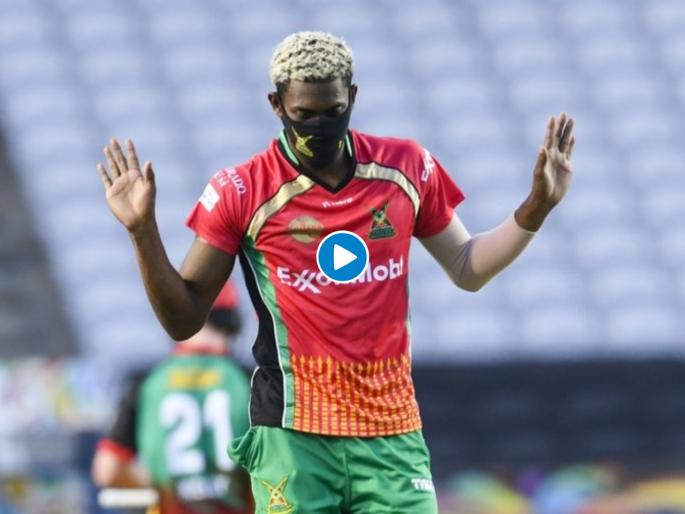 Keemo Paul Comes Up With Unique 'Mask On' Celebration In CPL 2020 Game; Watch Video | CPL 2020 : किप डिस्टन्स!; कोरोना व्हायरसमुळे विकेट सेलिब्रेशनची स्टाईलच बदलली, पाहा हा व्हिडीओ