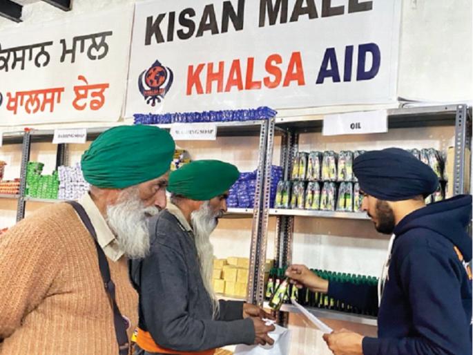 Kisan Mall opened for farmers agitators, free distribution by Khalsa Aid India | शेतकरी आंदोलकांसाठी उघडला किसान मॉल, खालसा एड इंडिया संस्थेकडून मोफत वाटप Kisan Mall opened for farmers agitators, free distribution by Khalsa Aid India | शेतकरी आंदोलकांसाठी उघडला किसान मॉल, खालसा एड इंडिया संस्थेकडून मोफत वाटप