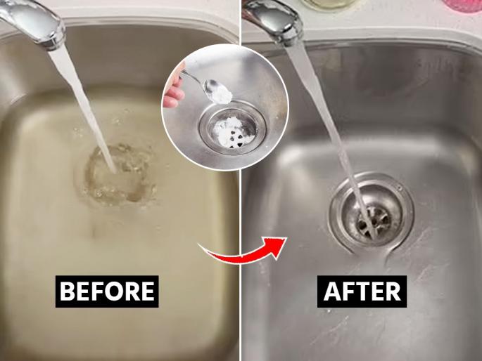 how to remove bad smell from kitchen sink naturally natural methods to make kitchen sink smell fresh | किचन सिंकमधून घाणेरडा-कुबट वास येतो? १ सोपी ट्रिक, दुर्गंधी होईल गायब- सिंक चमकेल नव्यासारखे