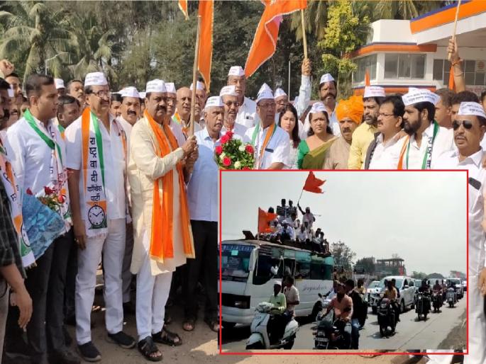 Maharashtra Karnataka border dispute, Welcome to Maharashtra Integration Committee in Maharashtra | Maharashtra Karnataka border dispute: महाराष्ट्र एकीकरण समितीचे महाराष्ट्रात जंगी स्वागत, दूधगंगा नदीपासून रॅली