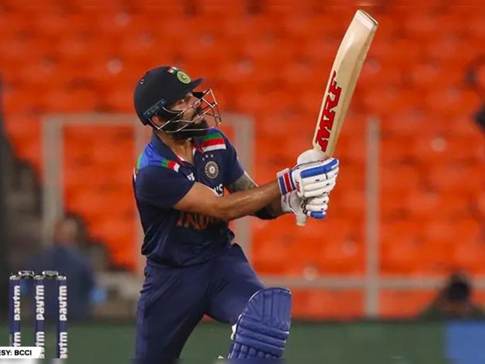 IND vs ENG, 3rd T20 : Virat Kohli scores his 27th T20I fifty, equal Kane Williamson record,India finishes with 156/6  | IND vs ENG, 3rd T20, Virat Kohli : कॅप्टन कोहलीची 'विराट' खेळी, १२ चेंडूंत झोडल्या ५६ धावा; टीम इंडियाचा धावांचा डोंगर