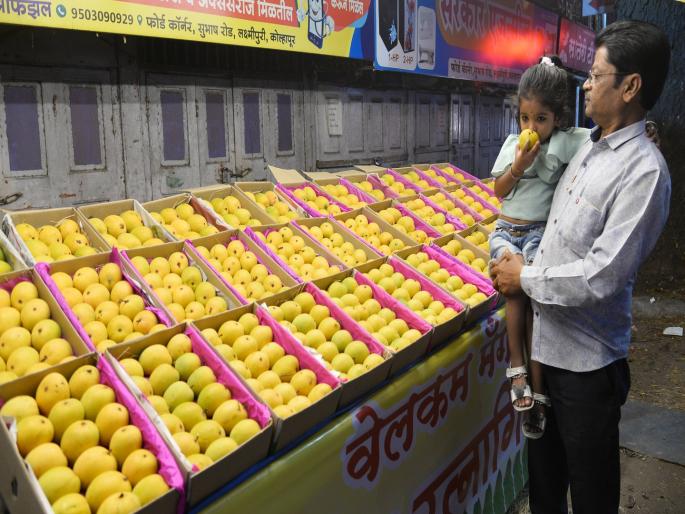 The average price of a box of Hapus mango in the wholesale market is three thousand rupees | हापूस आंबा सामान्यांच्या आवाक्याबाहेरच, गुढीपाडव्यामुळे आणखी तेजी The average price of a box of Hapus mango in the wholesale market is three thousand rupees | हापूस आंबा सामान्यांच्या आवाक्याबाहेरच, गुढीपाडव्यामुळे आणखी तेजी