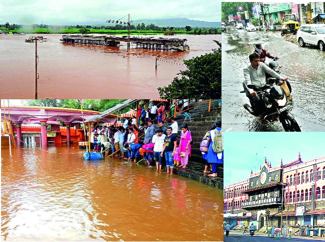 Rain rains; Kolhapur city tumbles! | पावसाने झोडपले; कोल्हापूर शहर तुंबले! Rain rains; Kolhapur city tumbles! | पावसाने झोडपले; कोल्हापूर शहर तुंबले!