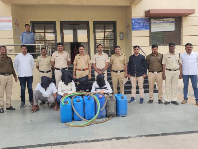 thieves who stole diesel from the container tanks were jailed in 24 hours in kopargaon police in action | कंटेनरच्या टाकीतून डिझेल चोरणाऱ्या चोरट्यांना २४ तासात केले जेरबंद! thieves who stole diesel from the container tanks were jailed in 24 hours in kopargaon police in action | कंटेनरच्या टाकीतून डिझेल चोरणाऱ्या चोरट्यांना २४ तासात केले जेरबंद!