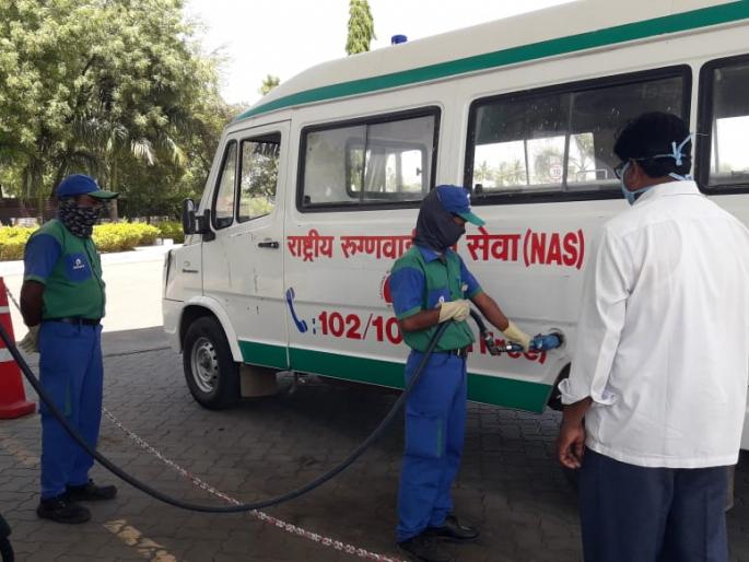 5 liters of diesel free per day to the government hospital | शासकीय रूग्णवाहिकेला दररोज ५० लिटर डिझेल मोफत 5 liters of diesel free per day to the government hospital | शासकीय रूग्णवाहिकेला दररोज ५० लिटर डिझेल मोफत
