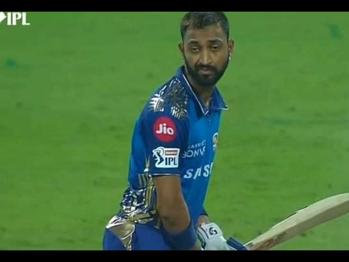 MI vs RR Latest News : Krunal Pandya trending in social media, see his funny pic  | MI vs RR Latest News : सूर्यकुमार, हार्दिक यांची फटकेबाजी पण, ट्रेंड होतोय Krunal Pandya; पाहा मजेशीर मीम्स