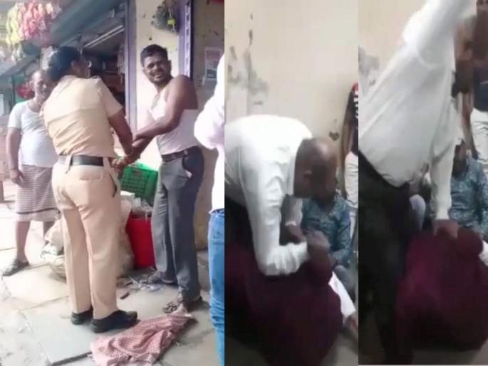 Pune Police: What is going on Now the female police Bharati Hole squeezed tempo workers hand, beat her, abused videos goes viral after PSI Puraniks Video | Pune Police: पुण्यात पोलिसांचे चाललेय काय? आता महिला कर्मचाऱ्याने हमालाचा हात पिळला, मारहाण, शिवीगाळ Pune Police: What is going on Now the female police Bharati Hole squeezed tempo workers hand, beat her, abused videos goes viral after PSI Puraniks Video | Pune Police: पुण्यात पोलिसांचे चाललेय काय? आता महिला कर्मचाऱ्याने हमालाचा हात पिळला, मारहाण, शिवीगाळ