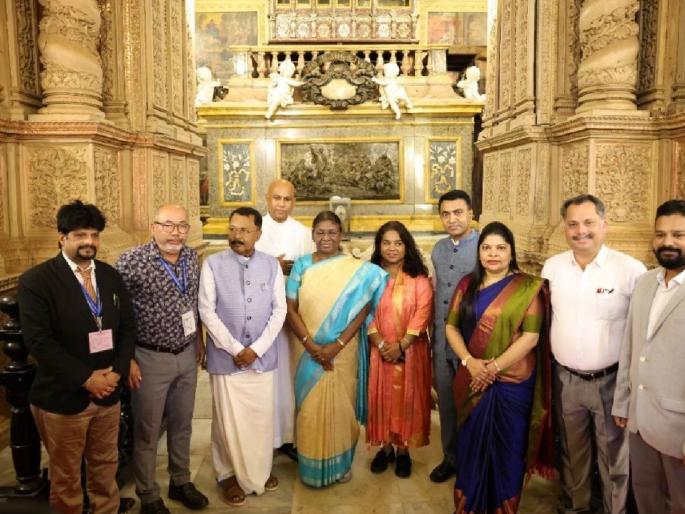 Visit of President Mrs. Draupadi Murmu to Old Goa Basilica Church | राष्ट्रपती श्रीमती द्रौपदी मूर्मू यांची जुने गोवें बासिलिका चर्चला भेट Visit of President Mrs. Draupadi Murmu to Old Goa Basilica Church | राष्ट्रपती श्रीमती द्रौपदी मूर्मू यांची जुने गोवें बासिलिका चर्चला भेट