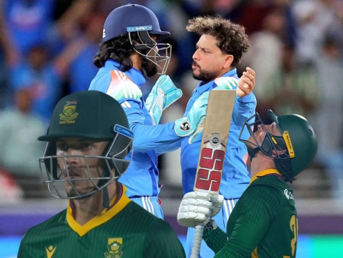 IND vs SA 1st ODI Kuldeep Yadav Take 2 Wickets In 3 Balls Marco Jansen And Matthew Breetzke SA's Run Chase Totally Derailed Match Turning Point At Ranchi | IND vs SA 1st ODI : कुलदीपनं ३ चेंडूत फिरवली मॅच! एकाच ओव्हरमध्ये २ विकेट्स अन्...