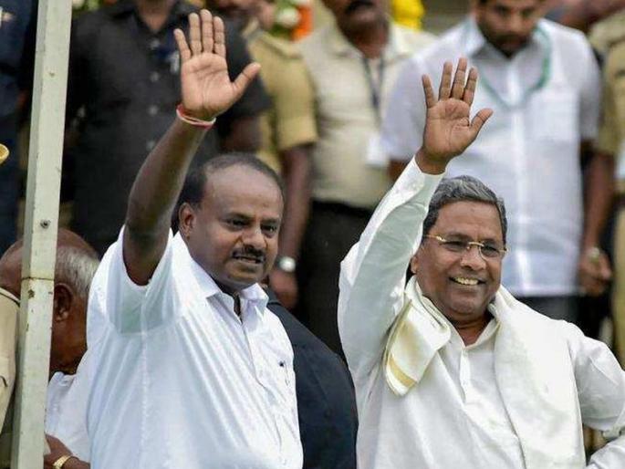 In Karnataka, the Congress-Janata Dal leads the front; An attempt to throw acid on a candidate in the procession | कर्नाटकात काँग्रेस-जनता दल आघाडीचाच वरचष्मा; मिरवणुकीत उमेदवारावर अॅसिड फेकण्याचा प्रयत्न In Karnataka, the Congress-Janata Dal leads the front; An attempt to throw acid on a candidate in the procession | कर्नाटकात काँग्रेस-जनता दल आघाडीचाच वरचष्मा; मिरवणुकीत उमेदवारावर अॅसिड फेकण्याचा प्रयत्न