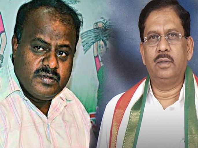 karnataka chief minster kumarswamy congress jds coalition g parmeshwar | बहुमत चाचणीआधीच काँग्रेसनं सैल केला मैत्रीचा हात; म्हणे, पक्की नाही 5 वर्षांची साथ karnataka chief minster kumarswamy congress jds coalition g parmeshwar | बहुमत चाचणीआधीच काँग्रेसनं सैल केला मैत्रीचा हात; म्हणे, पक्की नाही 5 वर्षांची साथ