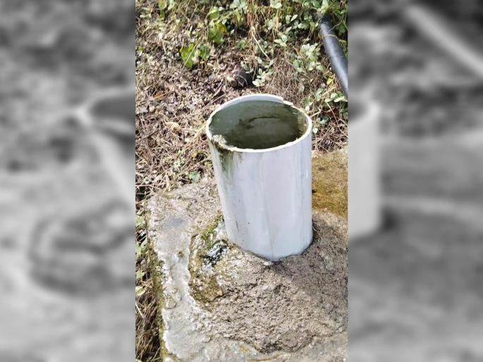 Vashim News Without a motor pump the capillary tube is overflowing | विना मोटारपंपाचीच ओसंडून वाहतेय कूपनलिका Vashim News Without a motor pump the capillary tube is overflowing | विना मोटारपंपाचीच ओसंडून वाहतेय कूपनलिका