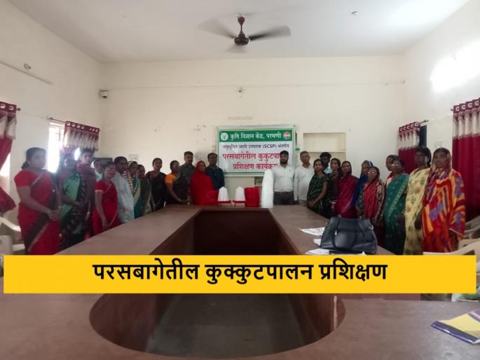 Latest News Training of women farmers in backyard poultry farming through Parbhani Krishi Vigyan Kendra | कमी खर्चातला जोडव्यवसाय, महिला शेतकऱ्यांना परसबागेतील कुकूटपालनाचे प्रशिक्षण