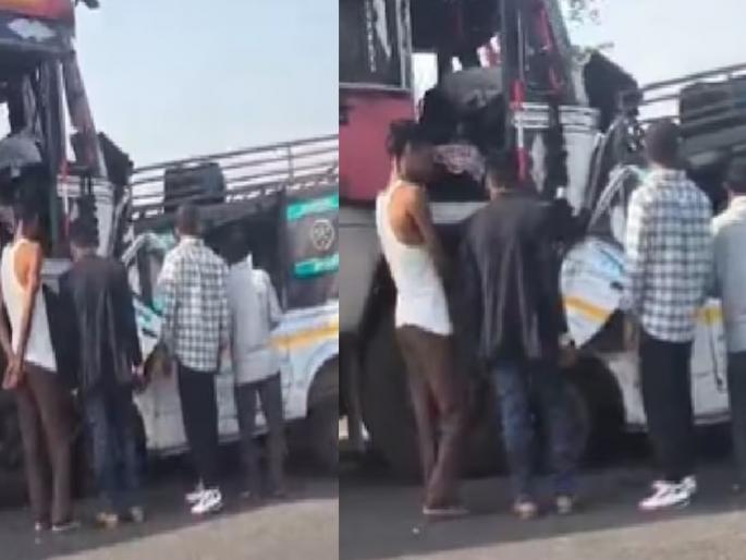 lakhimpur kheri truck and tata magic head on collision 10 killed one injured | लखीमपूर खिरीत भीषण अपघात; ट्रक आणि मॅजिकची जोरदार धडक, १० जणांचा मृत्यू, ४ जखमी lakhimpur kheri truck and tata magic head on collision 10 killed one injured | लखीमपूर खिरीत भीषण अपघात; ट्रक आणि मॅजिकची जोरदार धडक, १० जणांचा मृत्यू, ४ जखमी