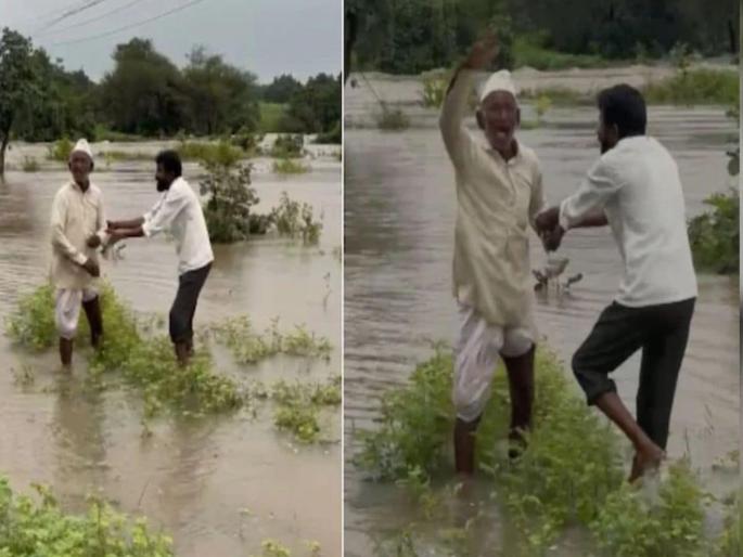 Maharashtra Flood: Disaster victims ask for help to leaders, tears is eye due to affect crops, home | मदत करा...मदत करा...! आपत्तीग्रस्तांचा नेत्यांसमोर टाहो, बांधावर फुटले अश्रूंचे बांध
