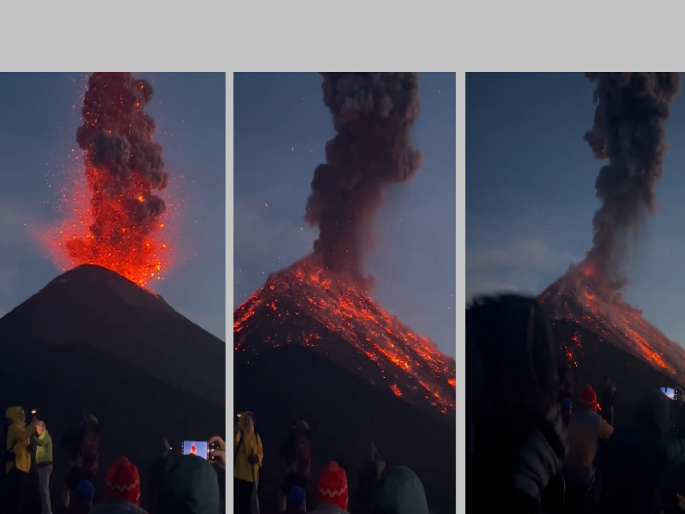 Trending video | shocking video | viral video | people taking selfie during volcanic eruption | मूर्खपणाची ओलांडली हद्द; फोटो काढण्यासाठी चक्क धगधगत्या ज्वालामुखीवर गेले, अन्...पहा Video Trending video | shocking video | viral video | people taking selfie during volcanic eruption | मूर्खपणाची ओलांडली हद्द; फोटो काढण्यासाठी चक्क धगधगत्या ज्वालामुखीवर गेले, अन्...पहा Video