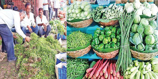 Palebhaje's prices in Solapur climbed; Onion, potatoes and tomatoes are only cheap | सोलापुरात पालेभाज्यांचे भाव तिपटीने कडाडले; कांदा, बटाटे अन् टोमॅटो मात्र स्वस्त Palebhaje's prices in Solapur climbed; Onion, potatoes and tomatoes are only cheap | सोलापुरात पालेभाज्यांचे भाव तिपटीने कडाडले; कांदा, बटाटे अन् टोमॅटो मात्र स्वस्त