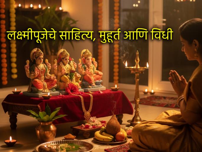 Laxmi Pujan 2025 Puja Vidhi: How to perform Laxmi Pujan? See list of literature, auspicious times and rituals | Laxmi Pujan 2025 Puja Vidhi: लक्ष्मीपूजन कसे करावे? पहा साहित्याची यादी, शुभ मुहूर्त, पूजा विधी आणि आरती Laxmi Pujan 2025 Puja Vidhi: How to perform Laxmi Pujan? See list of literature, auspicious times and rituals | Laxmi Pujan 2025 Puja Vidhi: लक्ष्मीपूजन कसे करावे? पहा साहित्याची यादी, शुभ मुहूर्त, पूजा विधी आणि आरती