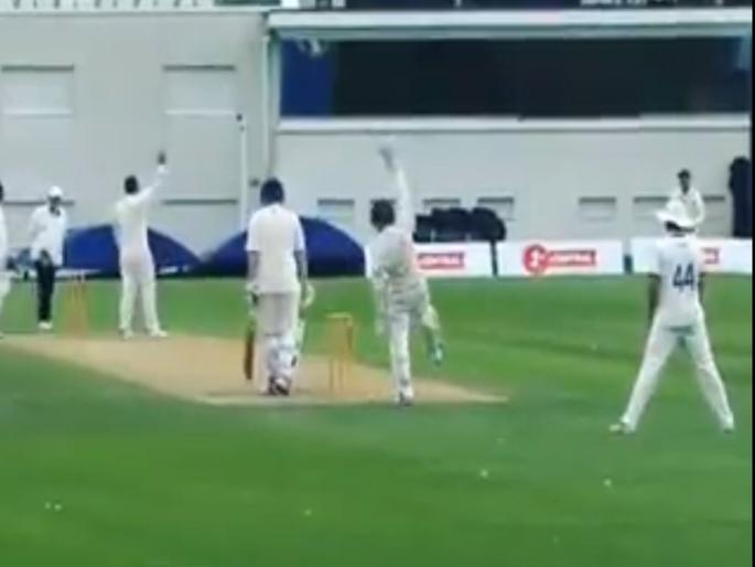 Oh my god ... bowler makes LBW appeal and umpires make shocking decision, Video | अरे देवा... गोलंदाजानं केली LBW अपील अन् पंचांनी दिला धक्कादायक निर्णय, Video