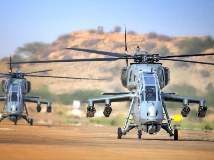 Huge power to fire 750 rounds per minute; Prachand LCH Helicopters in India's service | धाड धाड धाड! मिनिटाला ७५० गोळ्या झाडण्याची प्रचंड ताकद; स्वदेशी हेलिकॉप्टर हवाई दलाच्या सेवेत  Huge power to fire 750 rounds per minute; Prachand LCH Helicopters in India's service | धाड धाड धाड! मिनिटाला ७५० गोळ्या झाडण्याची प्रचंड ताकद; स्वदेशी हेलिकॉप्टर हवाई दलाच्या सेवेत