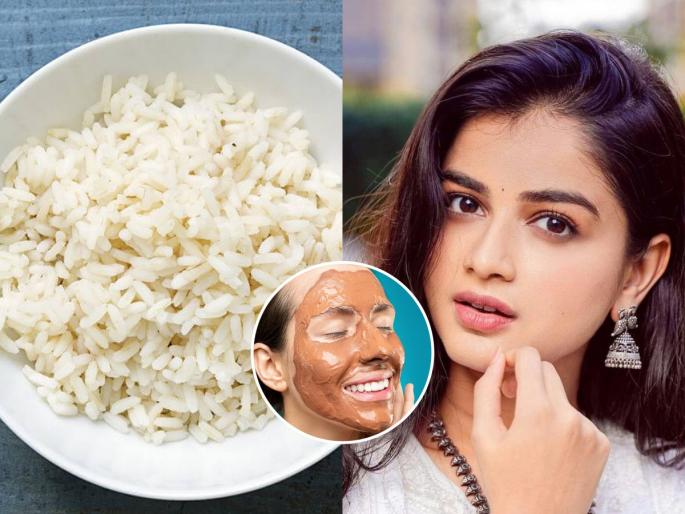 Natural face mask from leftover rice Leftover rice face mask benefits How to use leftover rice for glowing skin | चमचाभर शिळा भात चेहऱ्यालाही लावा- चेहरा चमकवणारा फेसपॅक तयार! पाहा उरलेल्या भाताची कमाल...