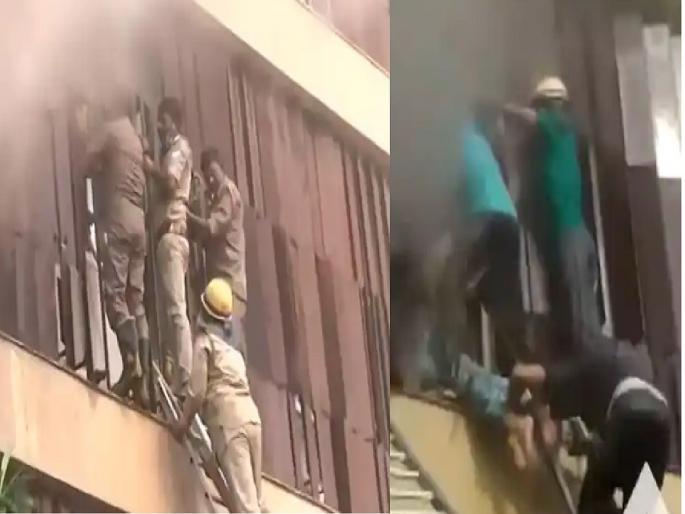 lucknow levana hotel fire pictures video rescue | Levana Hotel Fire : लखनऊच्या लेवाना हॉटेलला भीषण आग, दोघांचा मृत्यू, अनेकजण अडकल्याची भीती lucknow levana hotel fire pictures video rescue | Levana Hotel Fire : लखनऊच्या लेवाना हॉटेलला भीषण आग, दोघांचा मृत्यू, अनेकजण अडकल्याची भीती